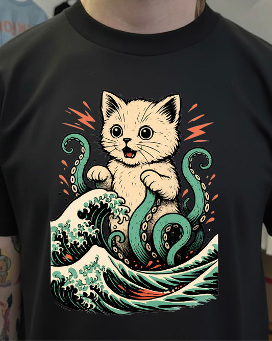 Cataclysm Tee – Cute Chaos Cat Octopus Shirt
