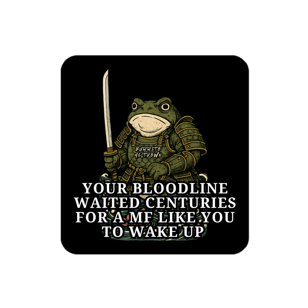 Bloodline Waited Centuries For You – Samurai Frog Sticker mockup