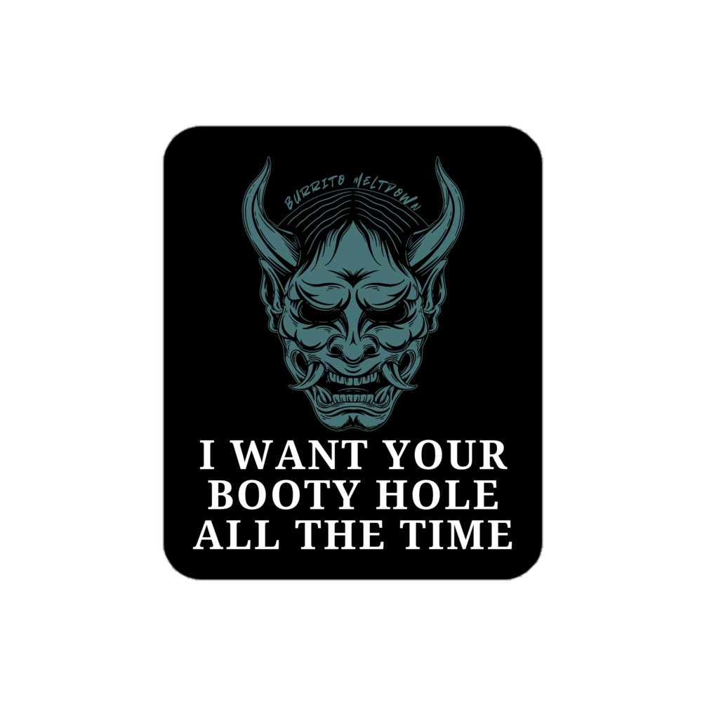 Booty Hole All The Time – Hannya Mask Sticker mockup