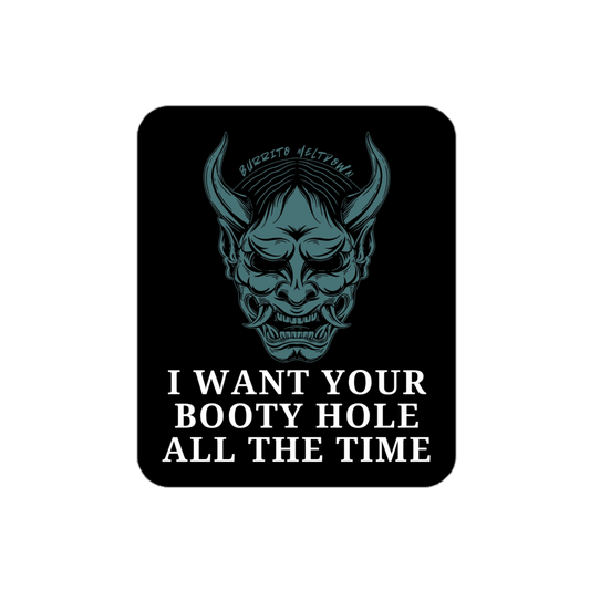 Booty Hole All The Time – Hannya Mask Sticker mockup