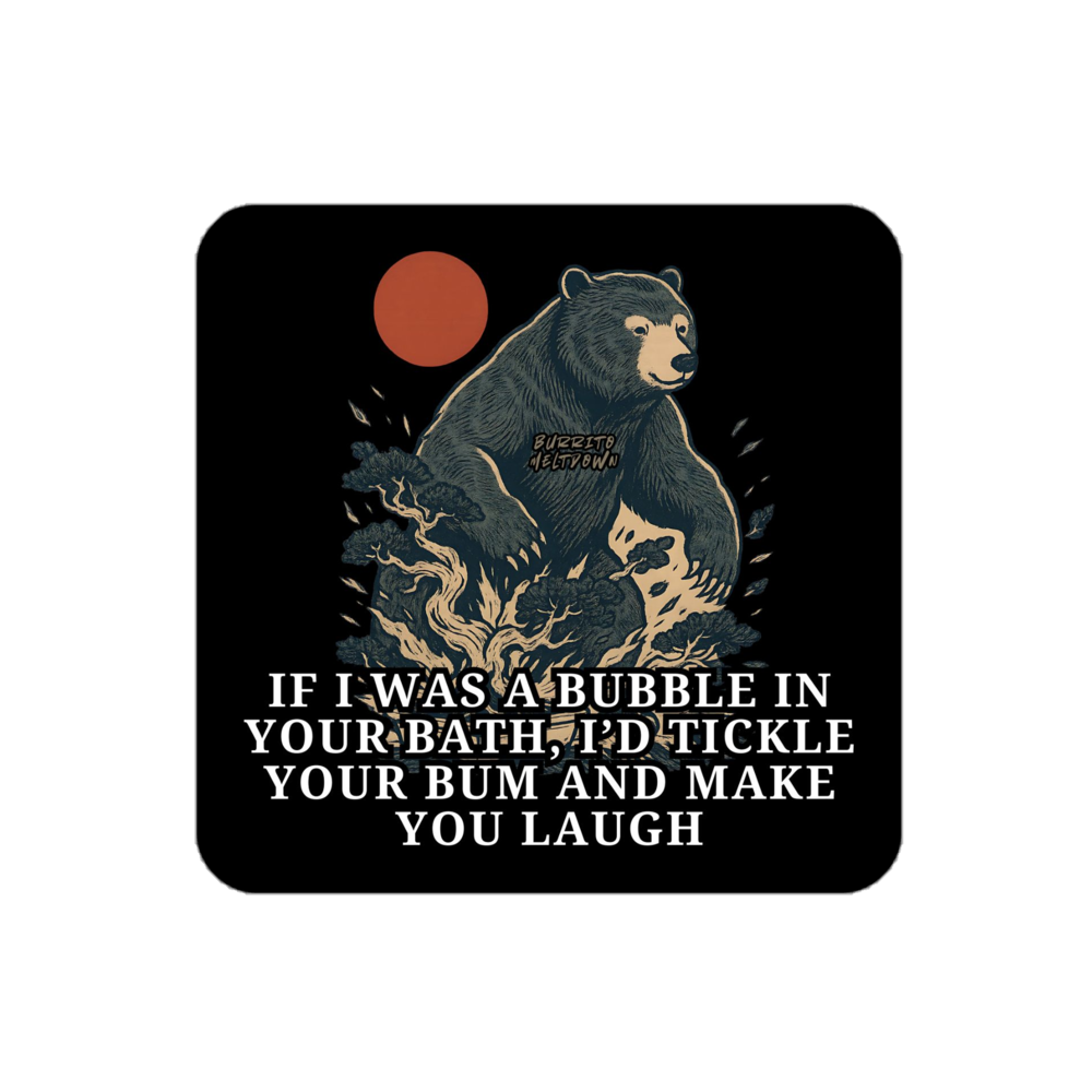 Bubble In Your Bath – Bear Sticker mockup
