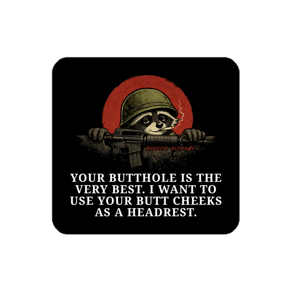 Butt Headrest – Raccoon Sticker mockup