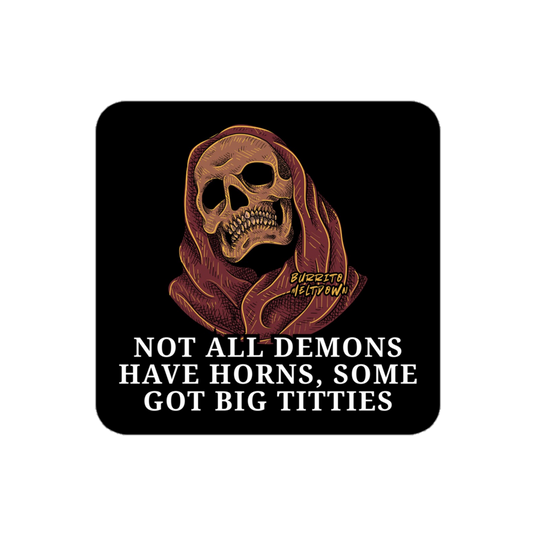 Demons With Big Titties – Skull Sticker mockup