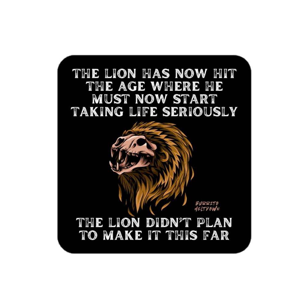 Didn’t Plan to Make It This Far – Lion Sticker mockup