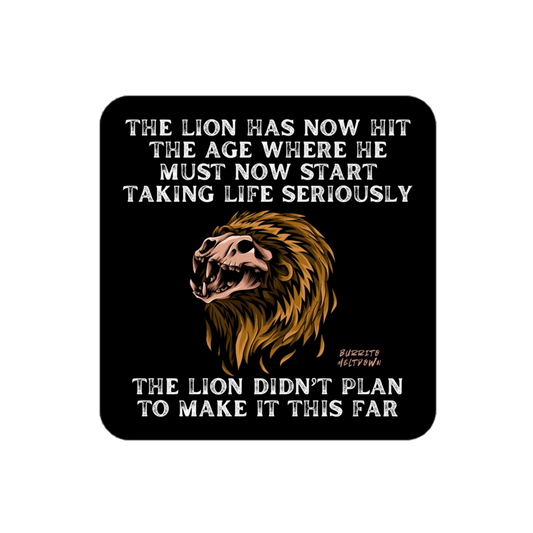 Didn’t Plan to Make It This Far – Lion Sticker mockup