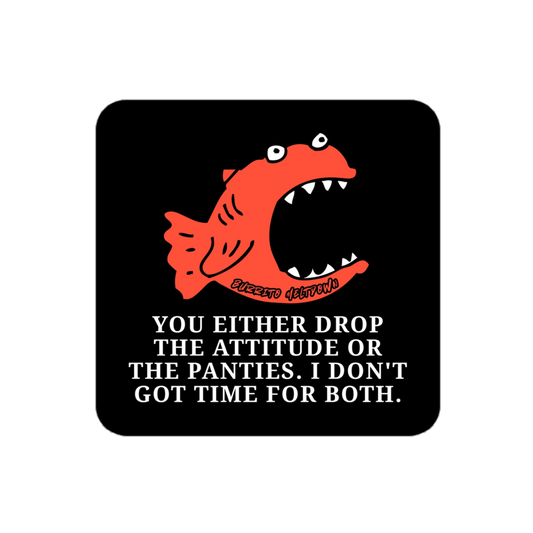 Don't Got Time – Screaming Fish Sticker mockup