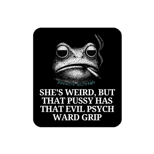 Evil Psych Ward Grip – Smoking Frog Sticker mockup