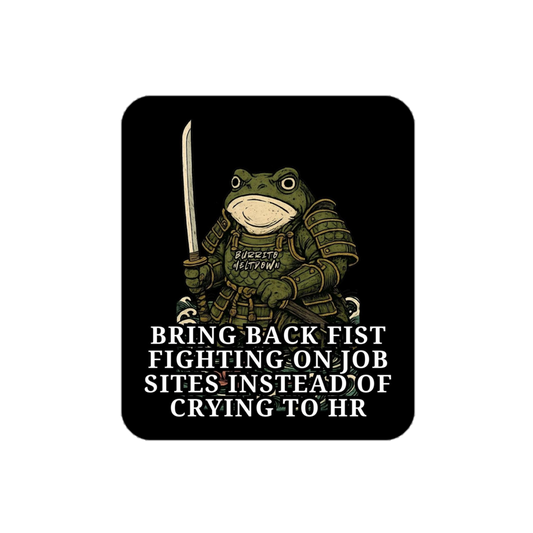 Fist Fights on Job Site - Frog Sticker mockup
