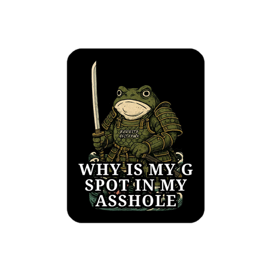 G Spot – Samurai Frog Sticker mockup