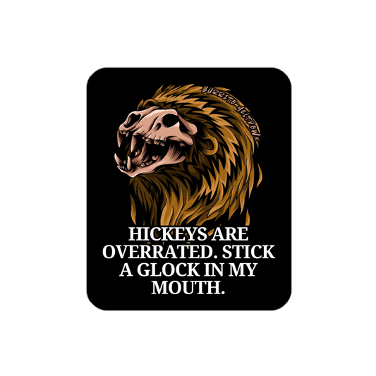 Hickeys Are Overrated – Lion Skull Sticker mockup