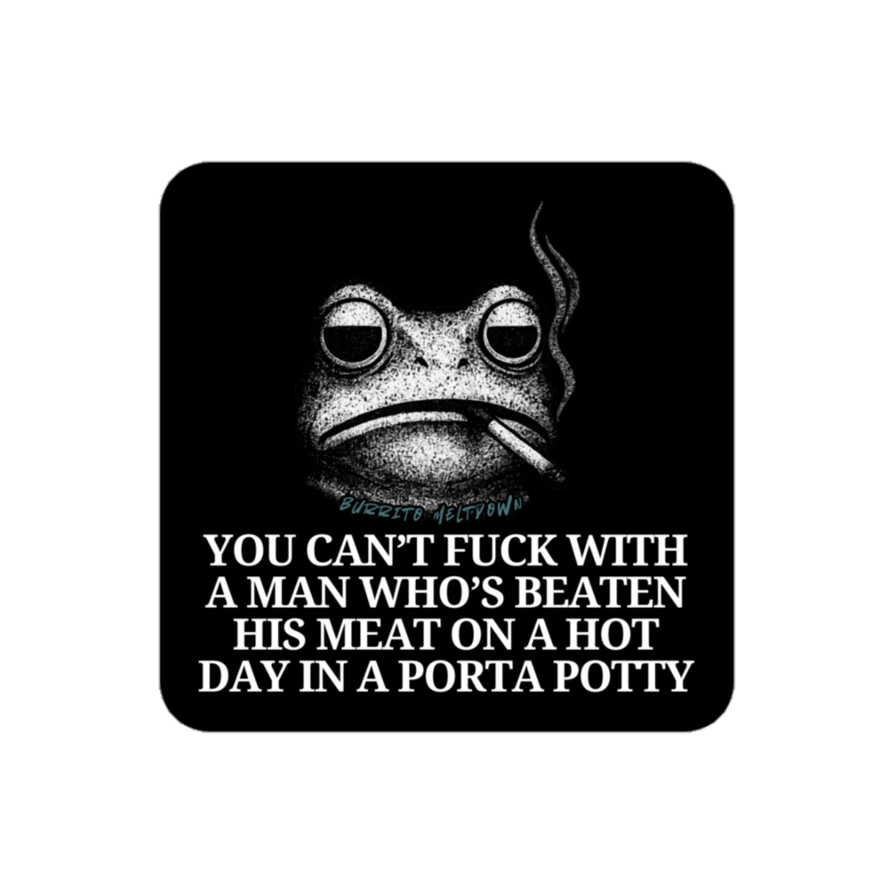 Hot Porta Potty – Smoking Frog Sticker mockup