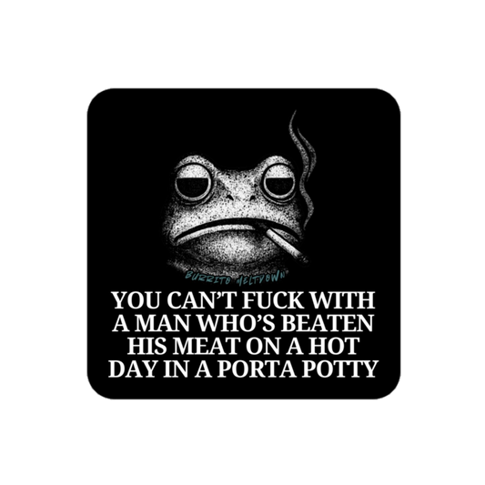Hot Porta Potty – Smoking Frog Sticker mockup