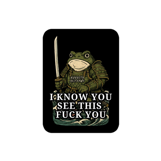 I Know You See This – Frog Sticker mockup