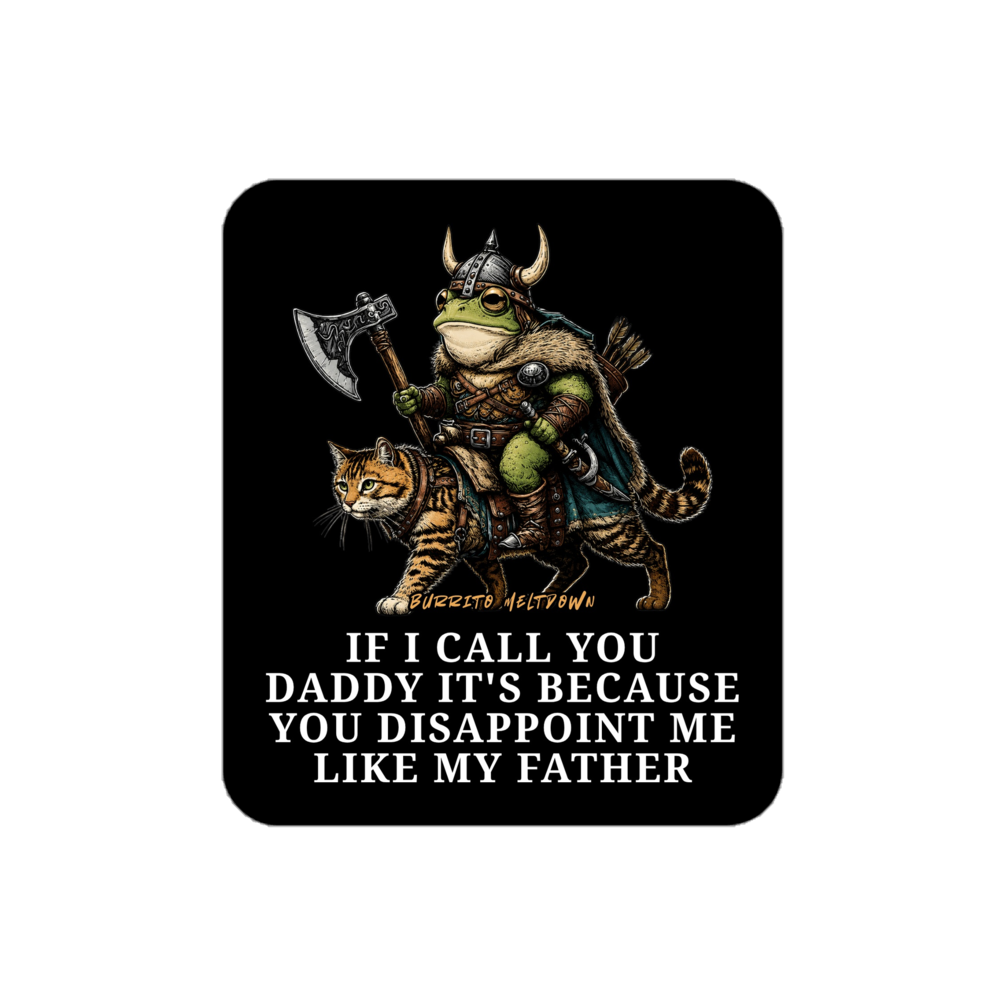 If I Call You Daddy – Viking Frog Sticker mockup