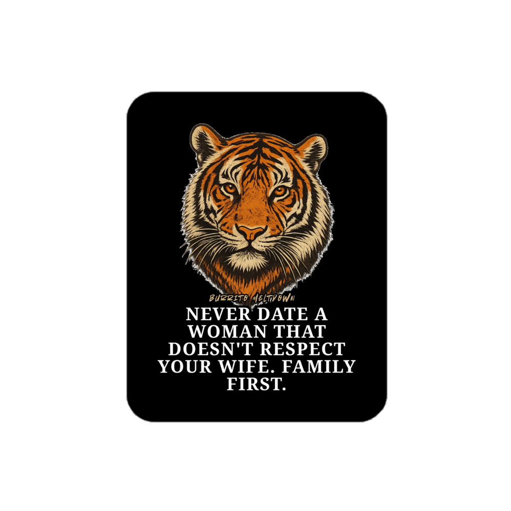 Respect Your Wife – Tiger Sticker mockup