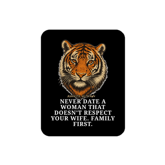 Respect Your Wife – Tiger Sticker mockup