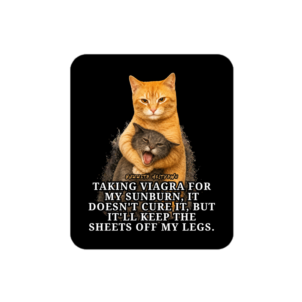 Viagra For My Sunburn – Cat Sticker mockup