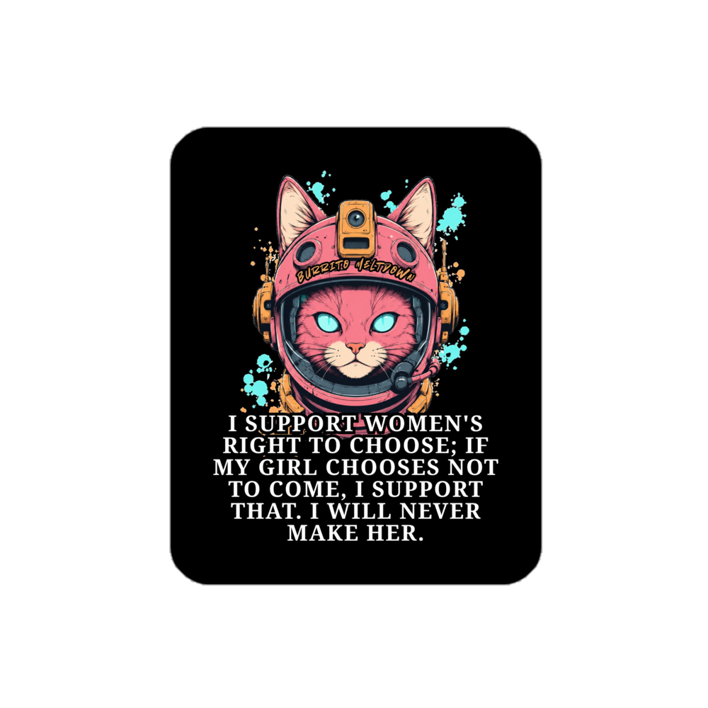 Women's Right To Choose – Cat Sticker mockup