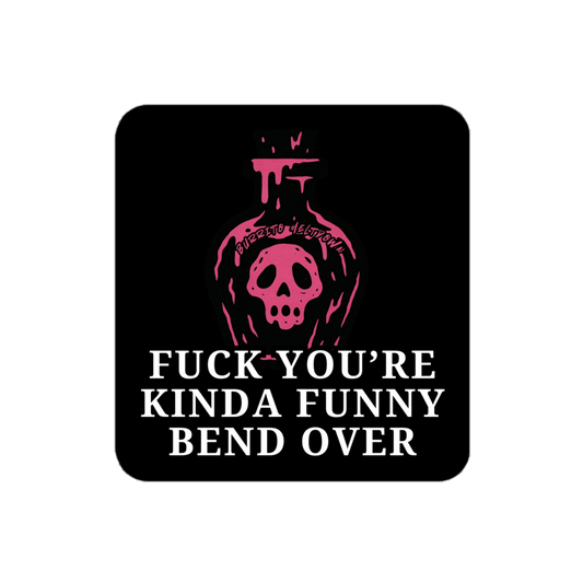 Your Funny Bend Over – Skull Potion Sticker mockup