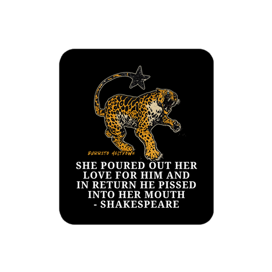 A Shakespearean Love Story – Leopard Sticker Mockup