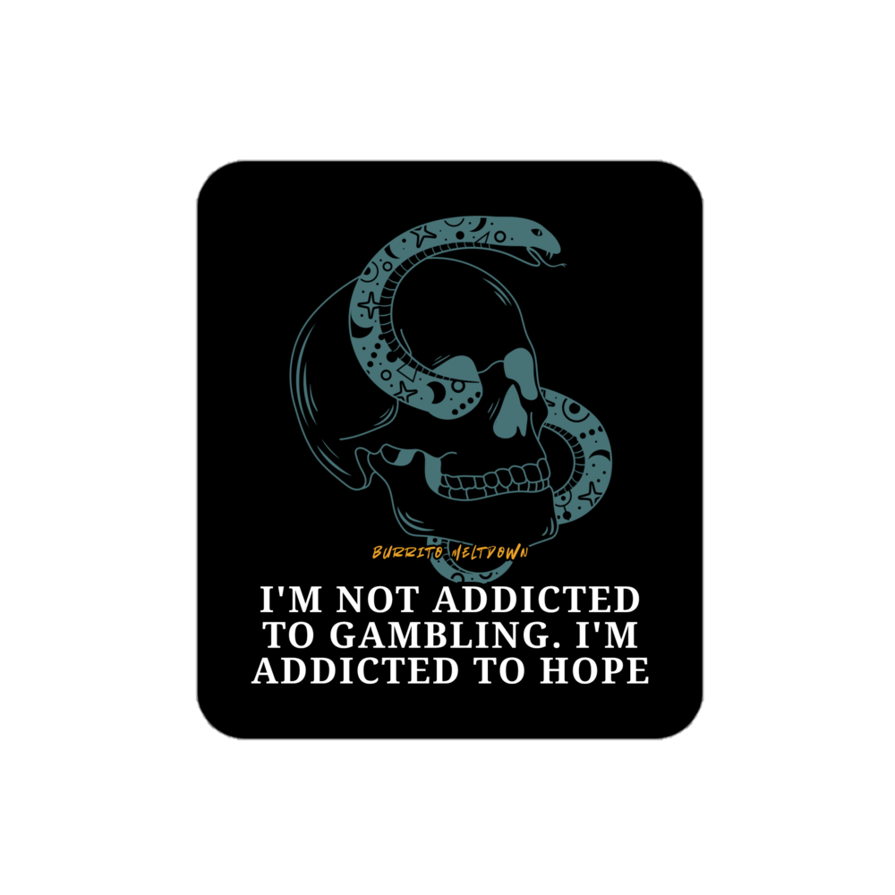 Addicted To Hope – Serpent Skull Sticker Mockup