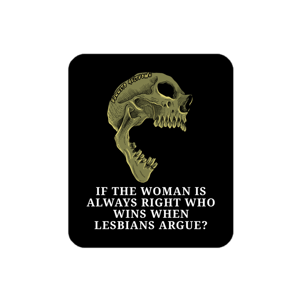 Always Right – Wolf Skull Sticker Mockup