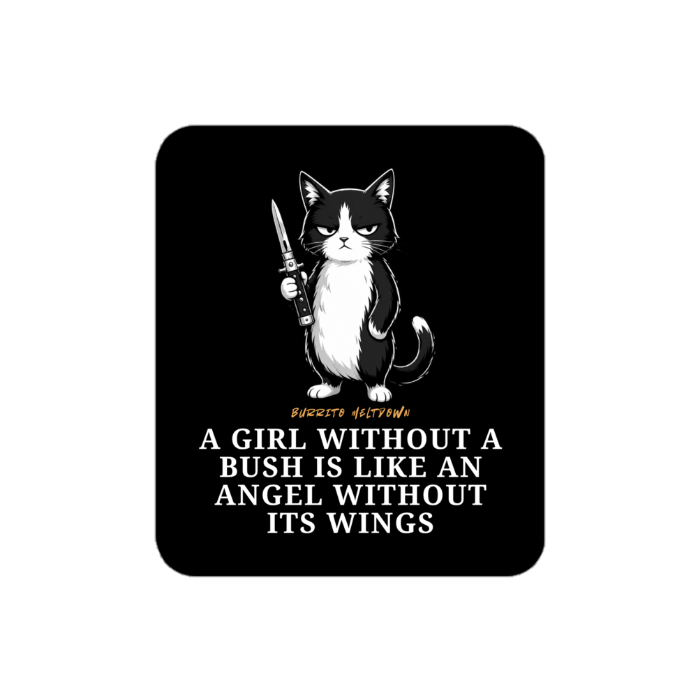 An Angel Without Wings – Knife Cat Sticker Mockup