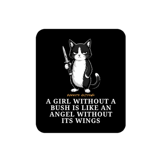 An Angel Without Wings – Knife Cat Sticker Mockup