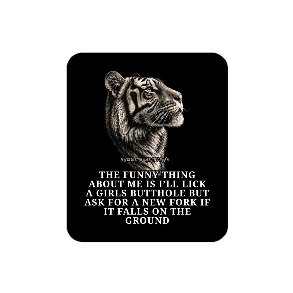 Ask For A New Fork – Tiger Sticker Mockup