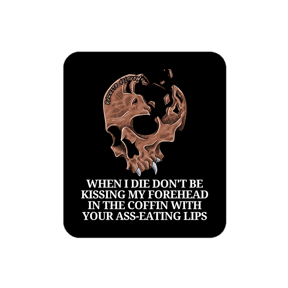 Ass-Eating Lips – Cracked Skull Sticker Mockup