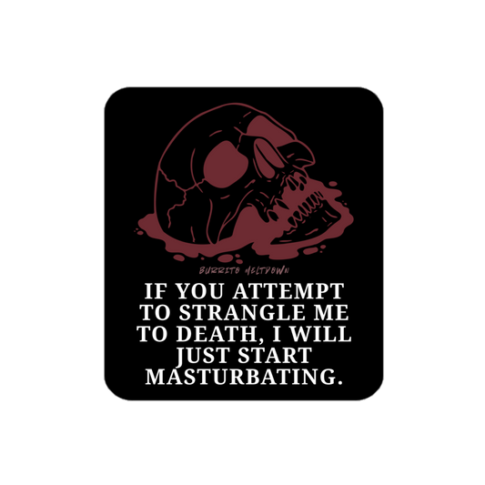 Attempt To Strangle Me – Skull Sticker Mockup