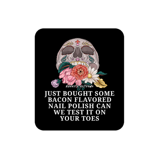 Bacon Flavored Nail Polish – Sugar Skull Sticker Mockup