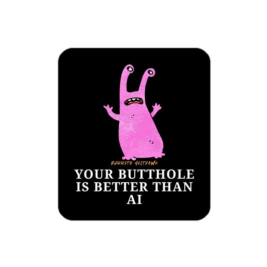 Better Than AI – Pink Blob Sticker Mockup