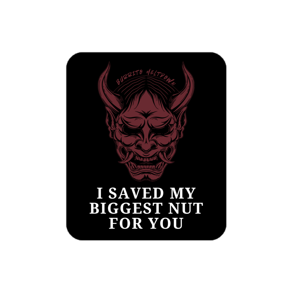 Biggest Nut For You – Demon Skull Mask Sticker Mockup