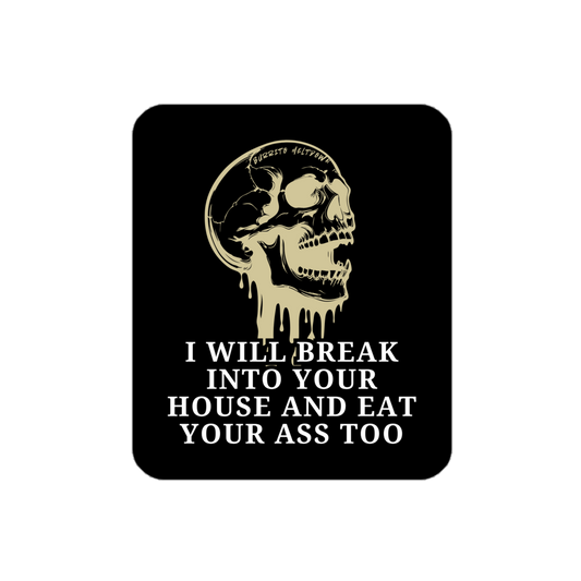 Break Into Your House – Melting Skull Sticker Mockup