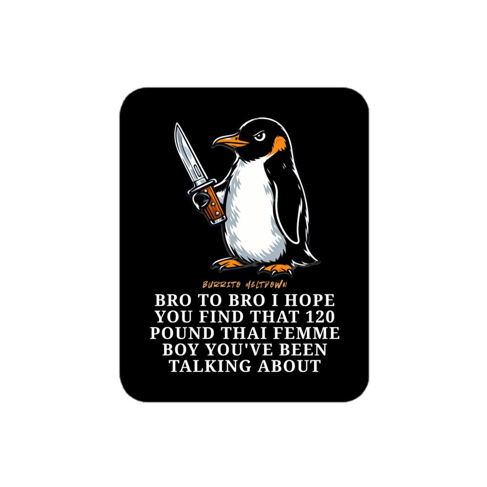 Bro To Bro – Knife Penguin Sticker Mockup