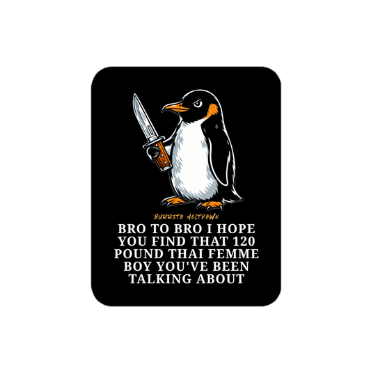 Bro To Bro – Knife Penguin Sticker Mockup