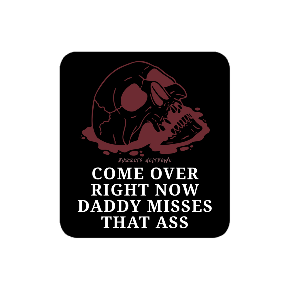 Daddy Misses You – Red Skull Sticker Mockup