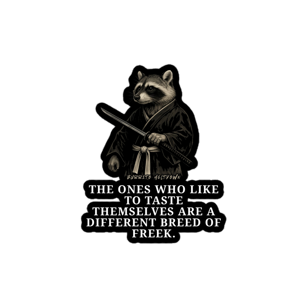 Different Breed Of Freak – Samurai Raccoon Sticker Mockup