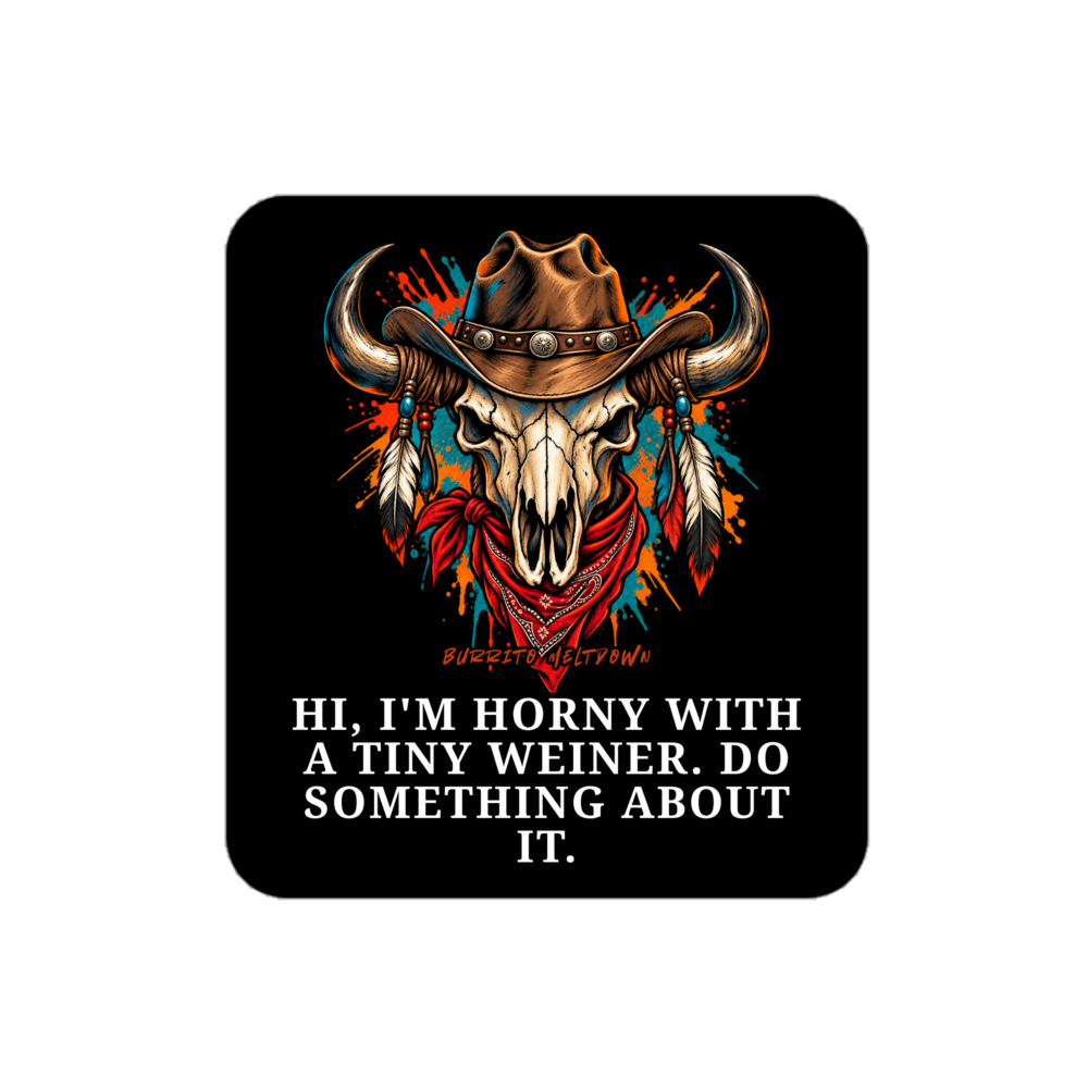 Do Something About It - Cowboy Skull Sticker Mockup