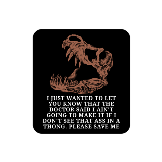 Doctor's Orders – T-Rex Skull Sticker Mockup