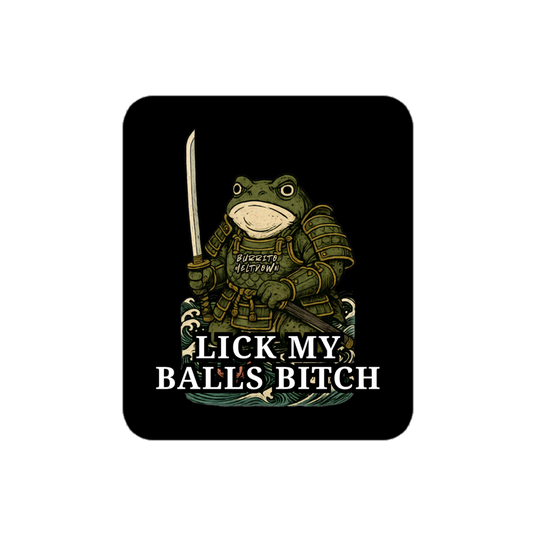 Draw Your Sword – Samurai Frog Sticker Mockup
