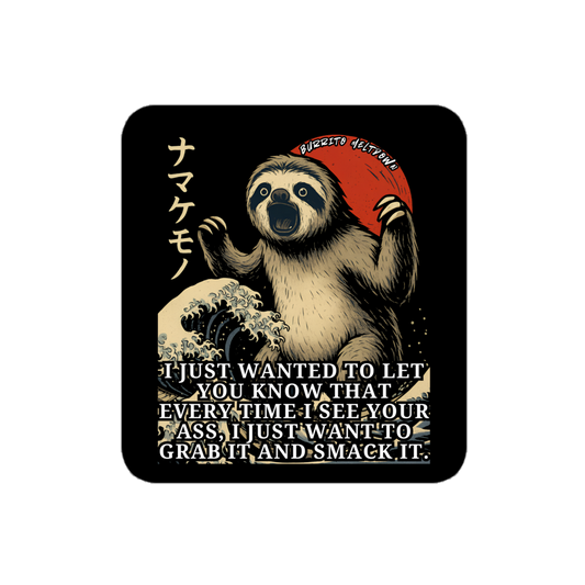 Every Time I See You – Great Wave Sloth Sticker Mockup