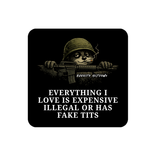 Everything I Love – Soldier Sloth Sticker Mockup