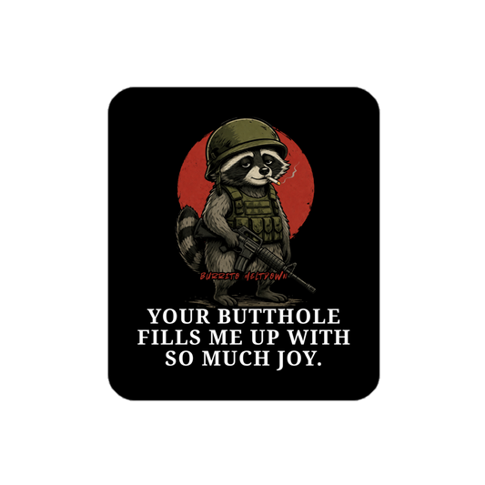 Fills Me Up With So Much Joy – Warrior Raccoon Sticker Mockup