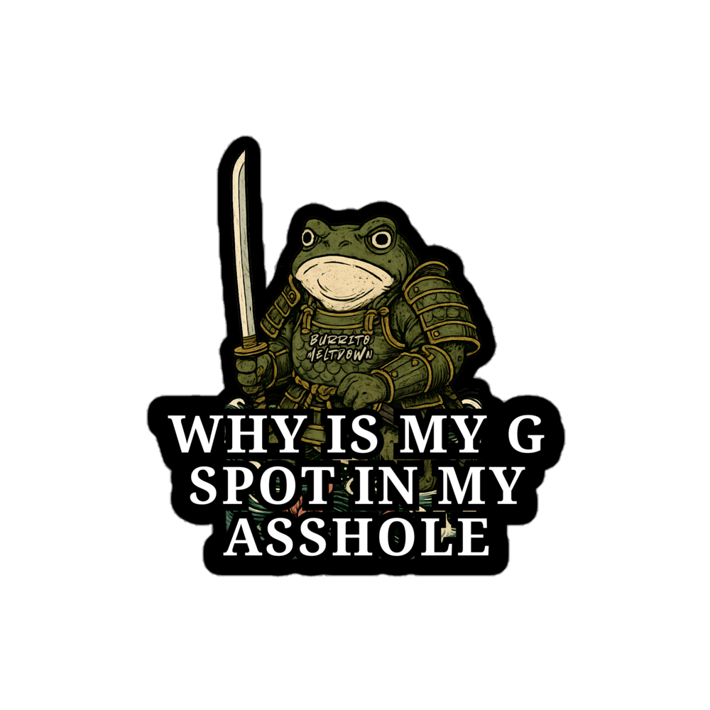 G Spot – Samurai Frog Sticker Mockup
