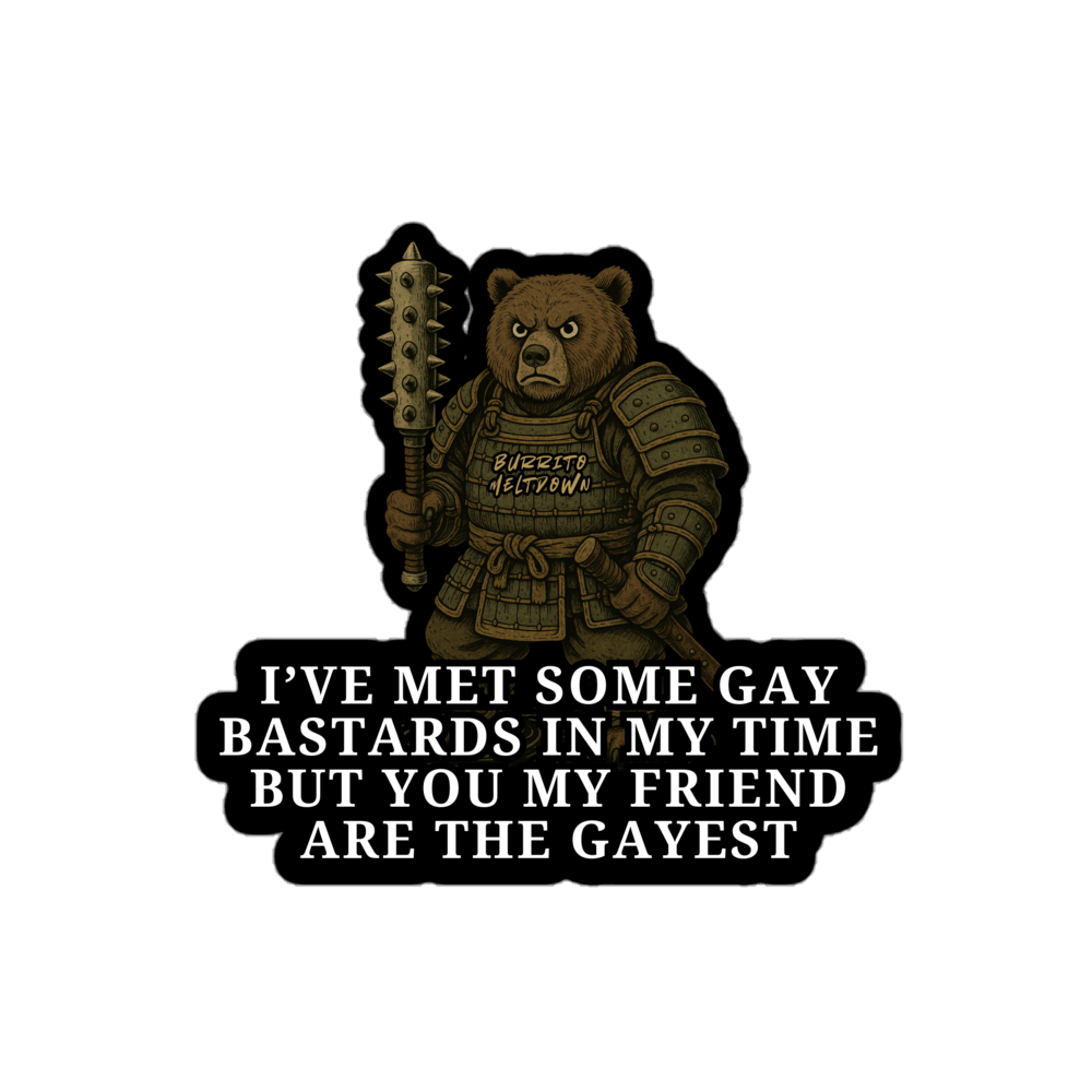 Gay B*stard – Bear Sticker Mockup