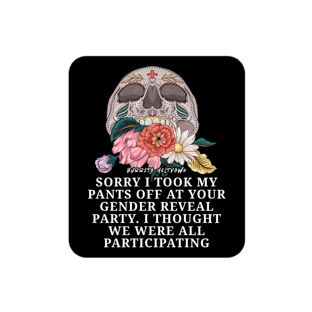 Gender Reveal Party – Sugar Skull Sticker Mockup