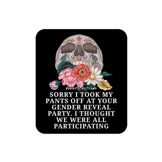 Gender Reveal Party – Sugar Skull Sticker Mockup