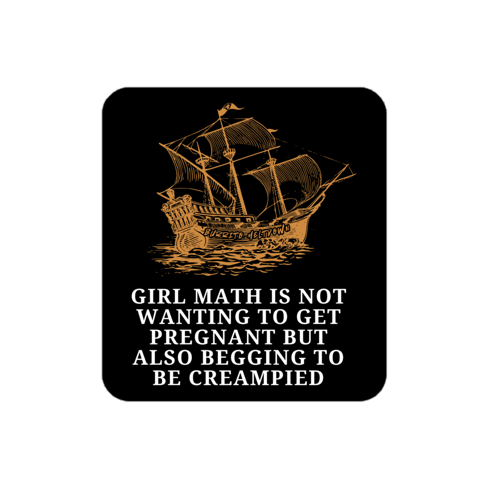 Girl Math – Pirate Ship Skull Sticker Mockup